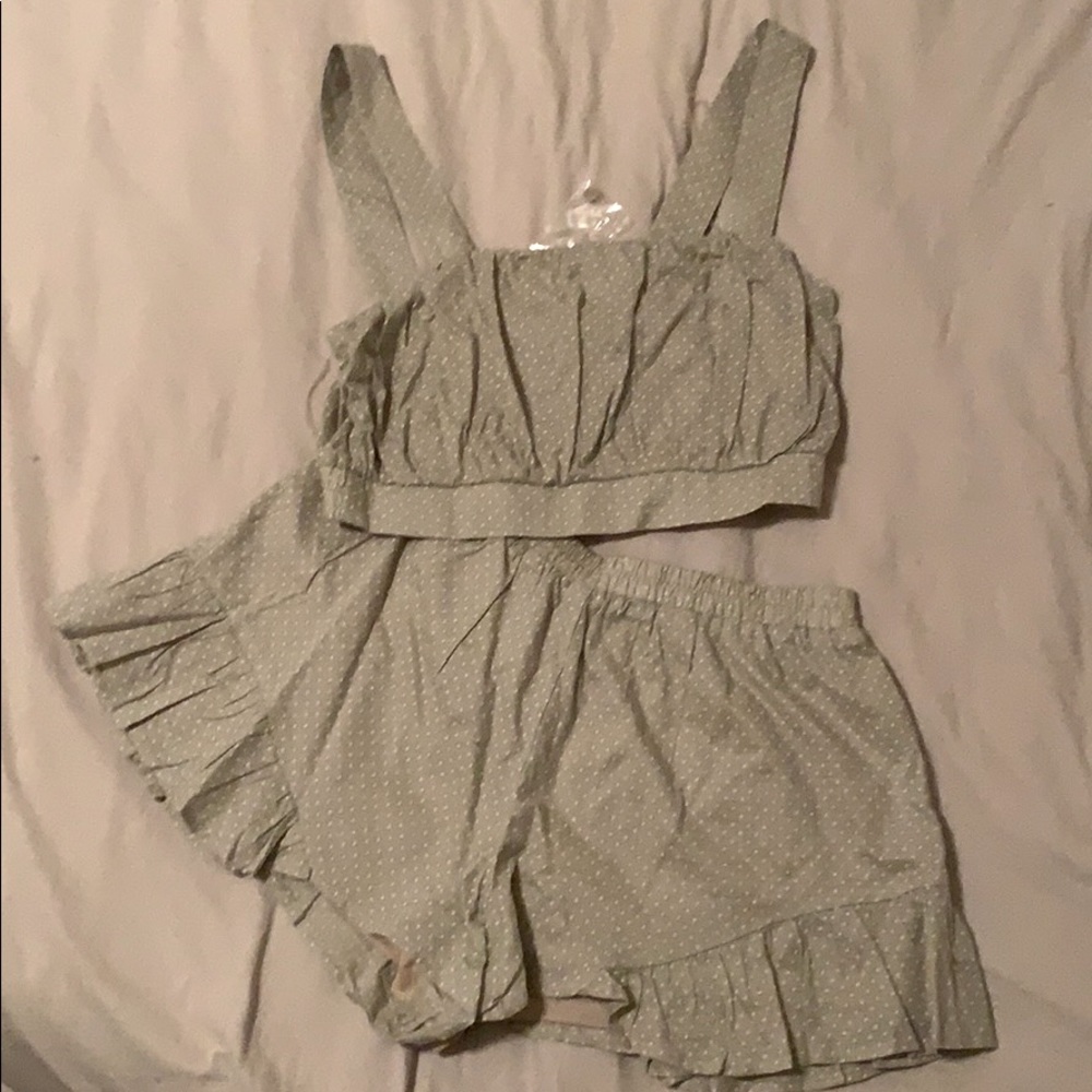 Polka dotted Shorts/tank set